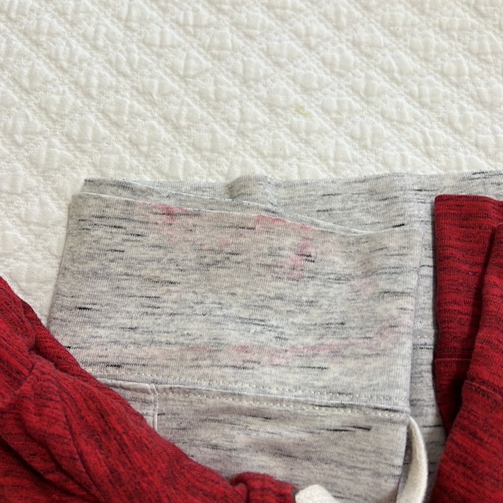 American Eagle Outfitters Gray and Red Long Sleeve Hoodie Sweatshirt - Size M - Picture 6 of 7
