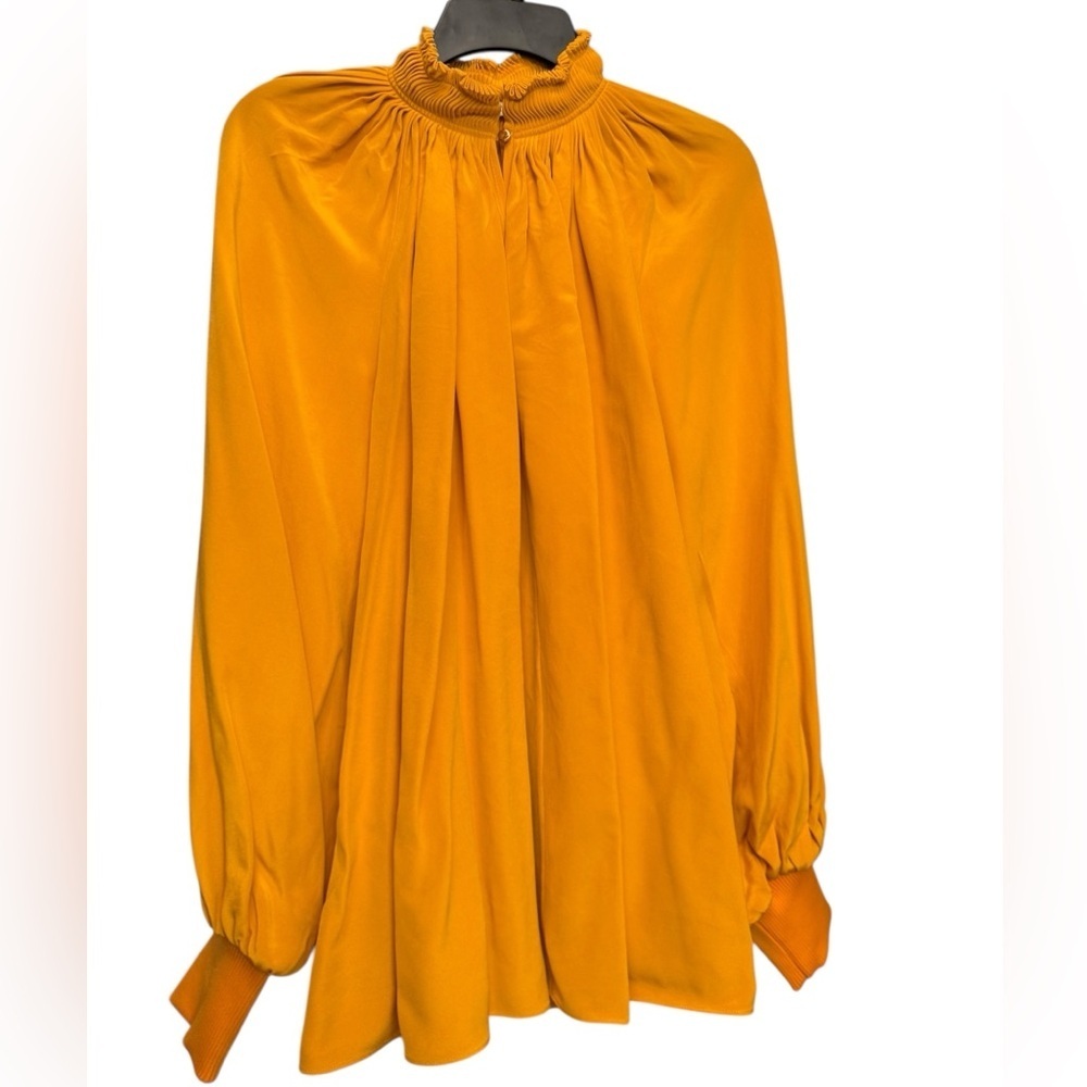 Tibi Silk Women's Orange Blouse - Picture 4 of 6