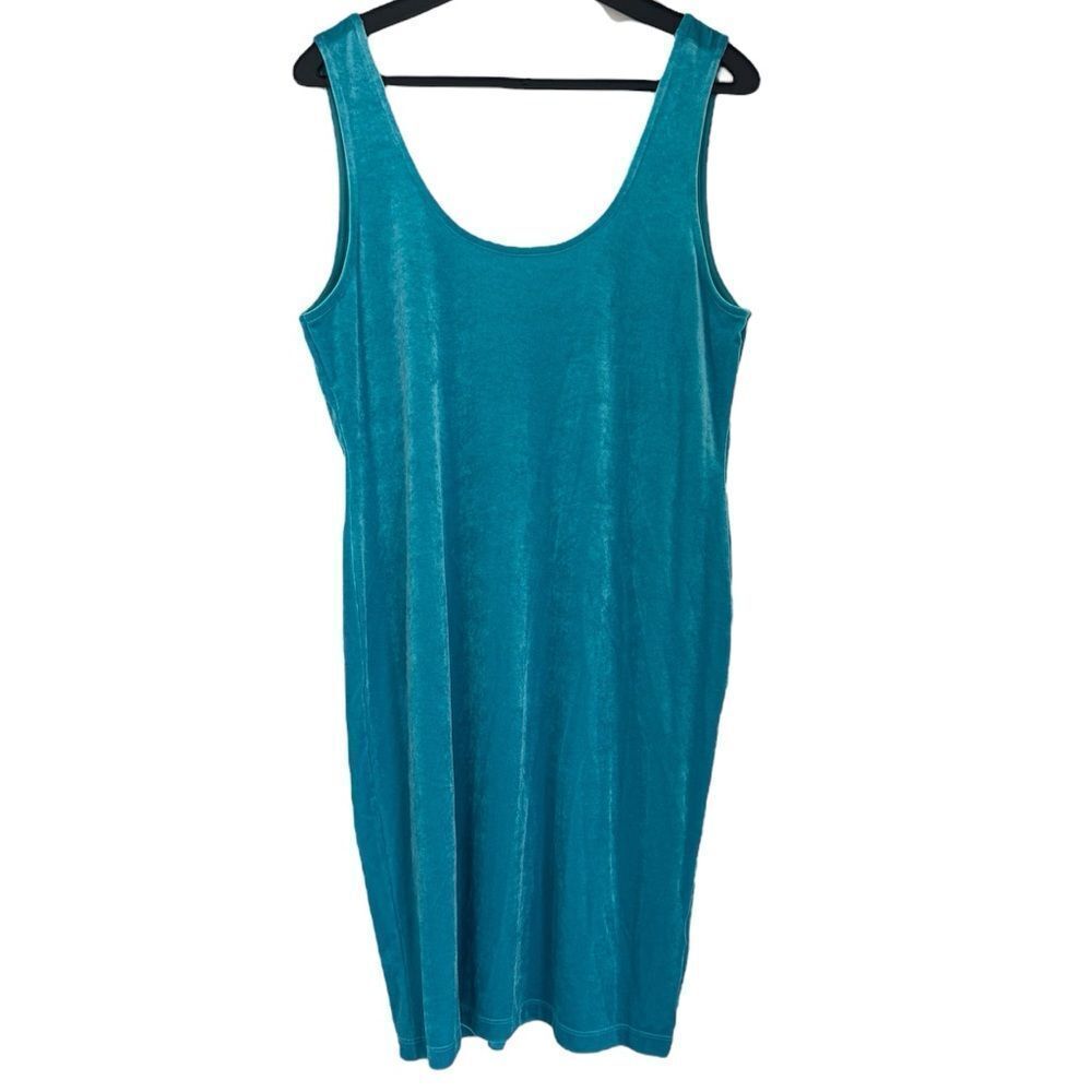 ASOS Teal Velvet Sleeveless Mini Dress Size 14