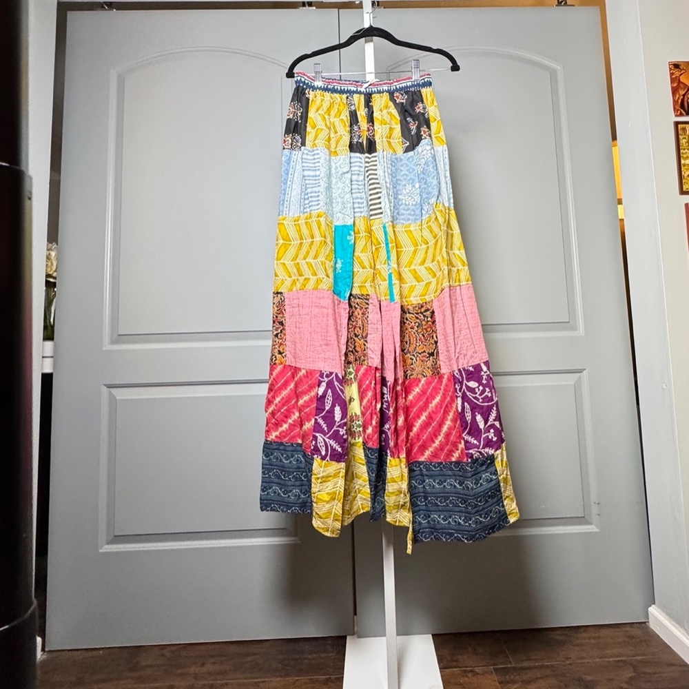 Ashly Taylor Patchwork Wide Leg Pants OS