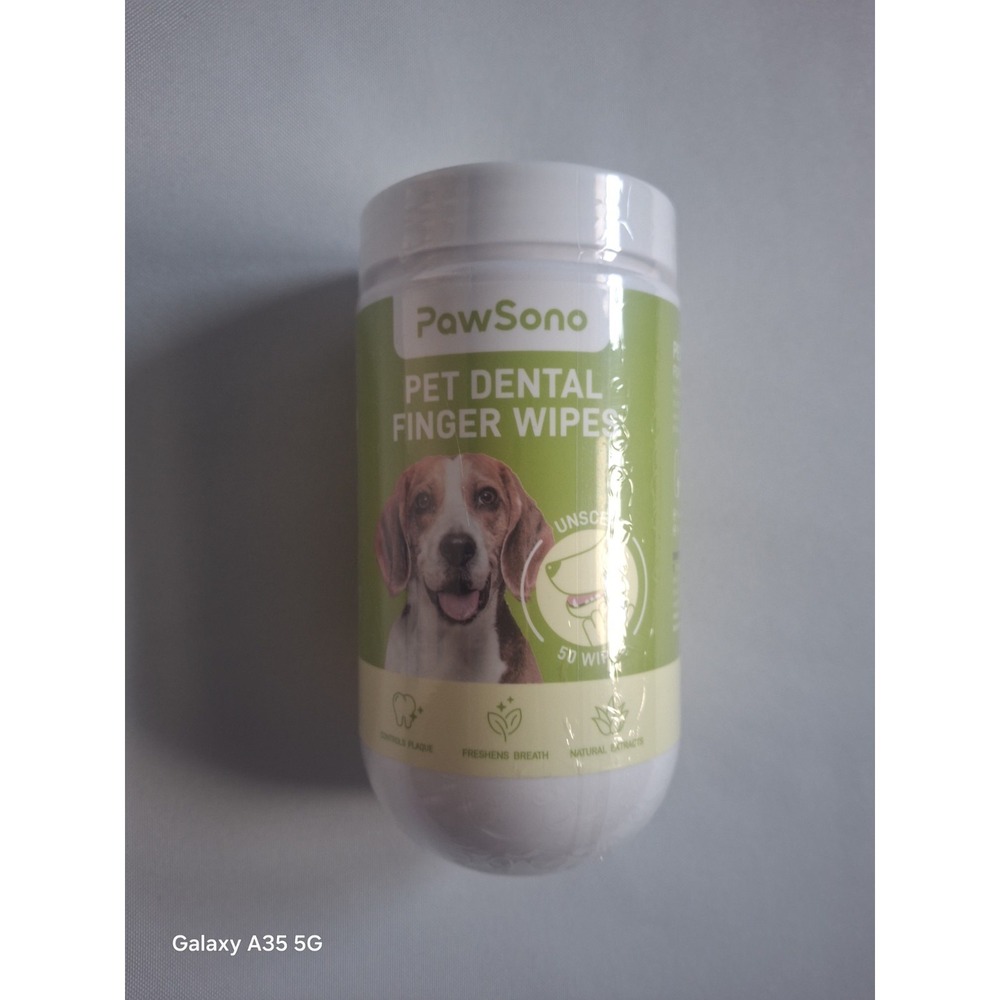 PawSono Natural Pet Dental Finger Wipes