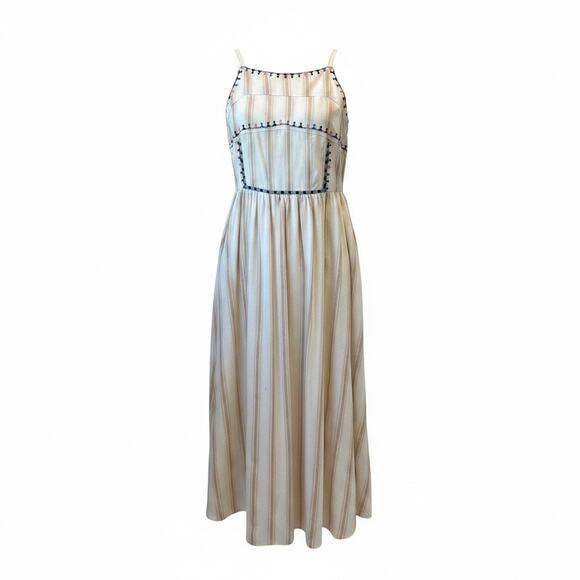 Umgee Dresses & Skirts - Umgee Boho Embroidered Stripe Midi Dress NWT Large