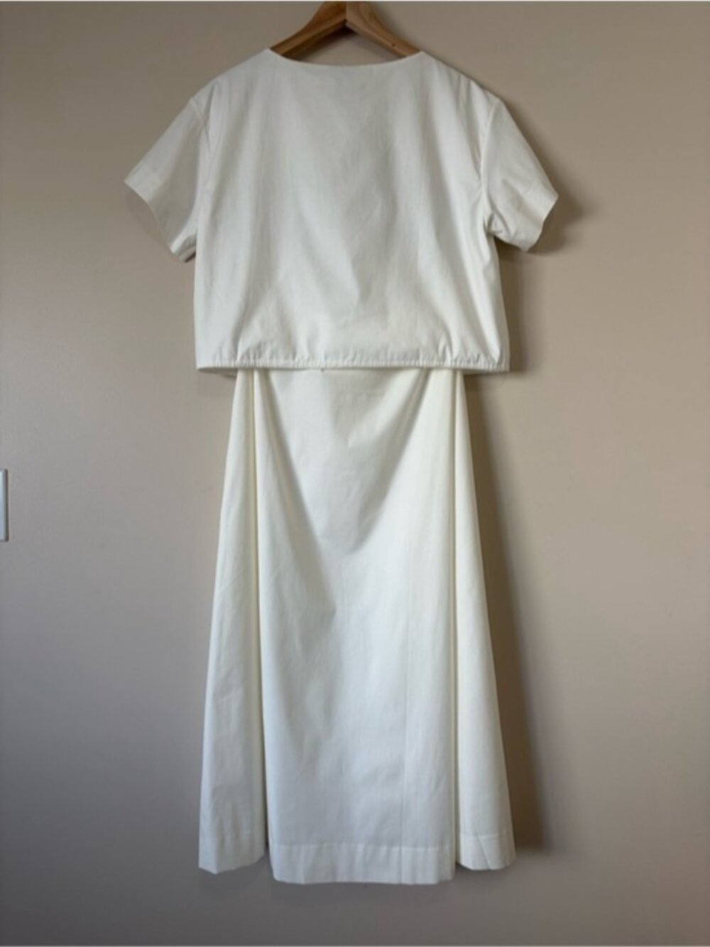 NEW Reformation Jordan Two Piece Short Sleeve Skirt Set Cotton White | US 6 UK10 - Picture 7 of 15