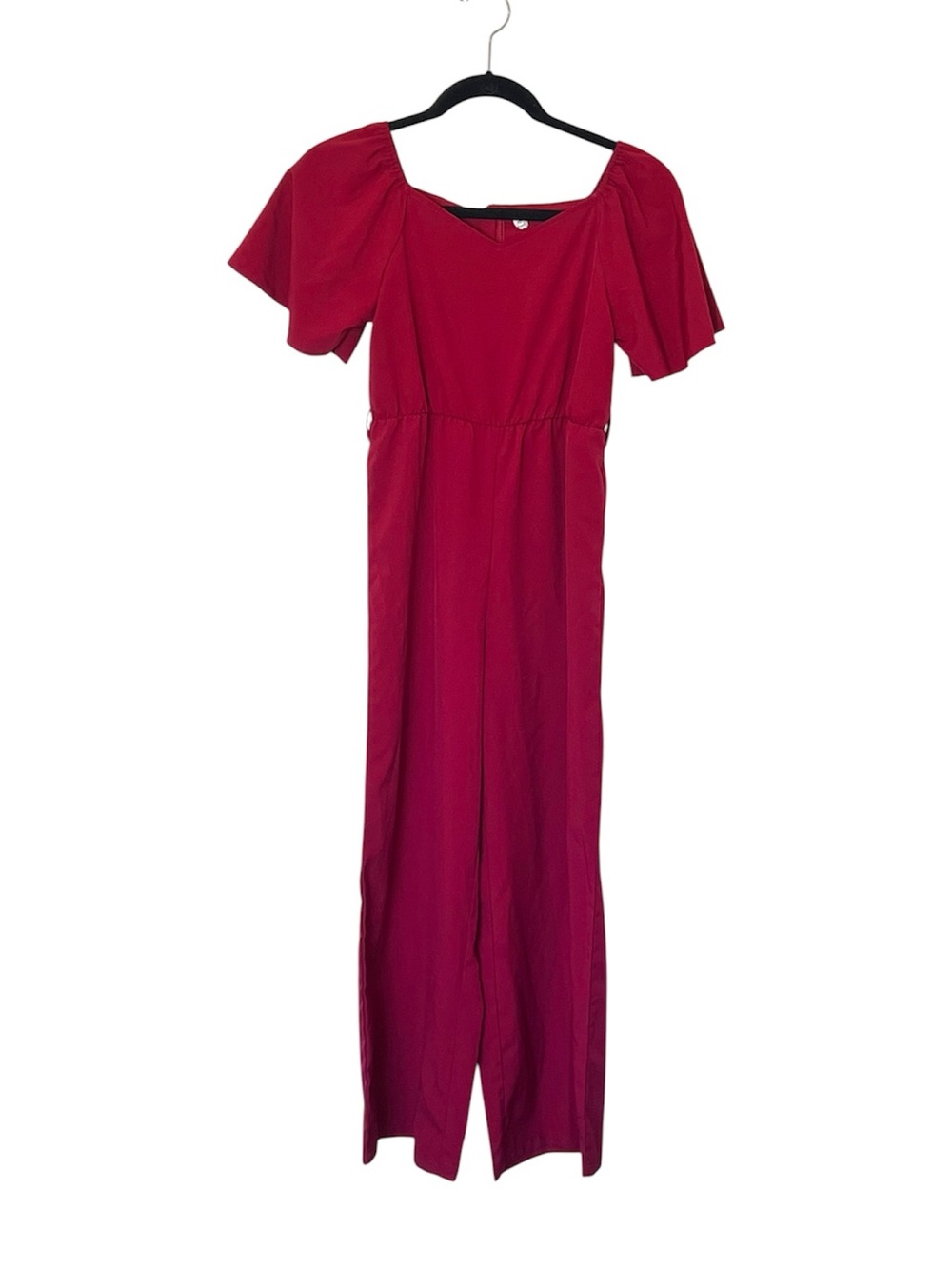 SHEIN Raspberry Off-Shoulder Wide-Leg Jumpsuit