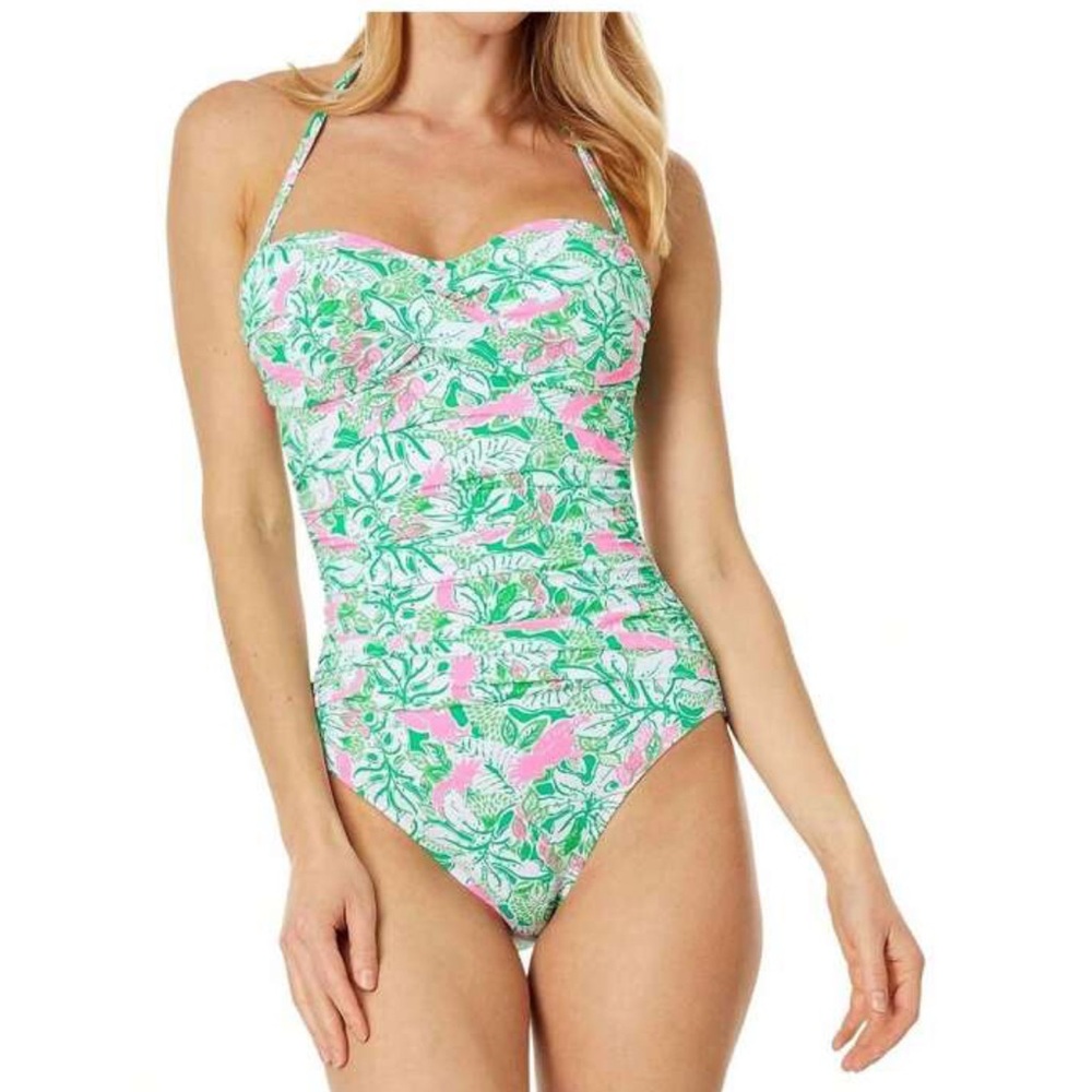 LILLY PULITZER Flamenco One Piece Swimsuit  "JUST WING IT"   Size‎ 0 NEW $154