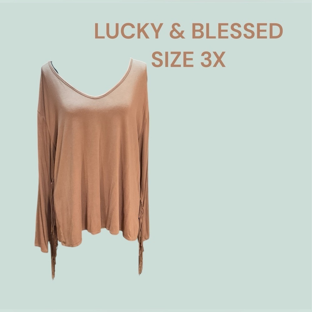 NWOT FRINGE SLEEVES PULLOVER TOP SIZE 3X