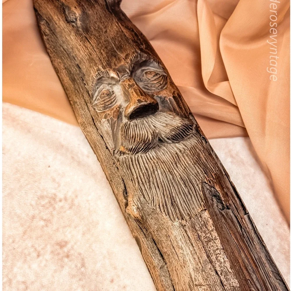 Faux Carved Wood Spirit Tree Man - Picture 2 of 6