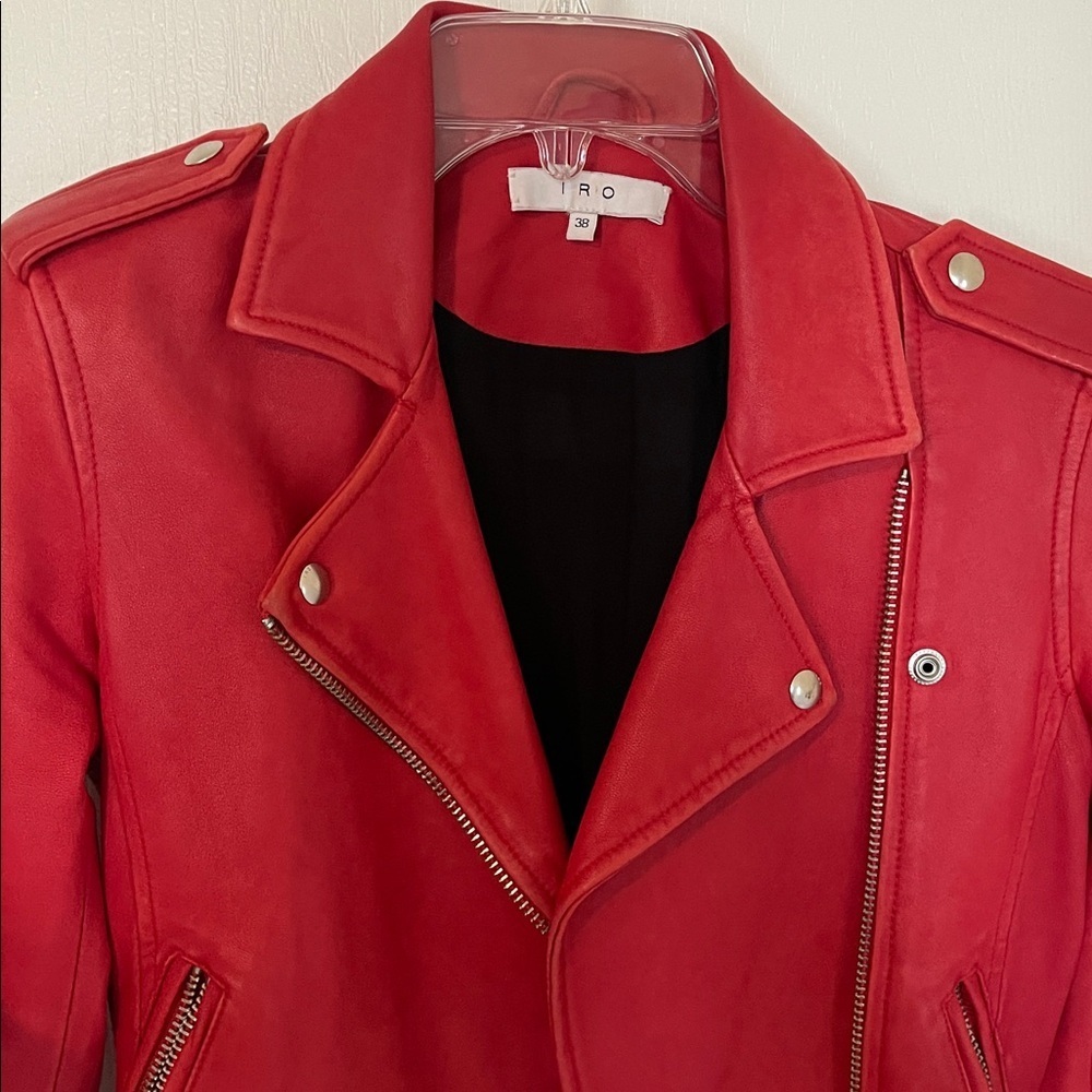 IRO Red Moto Jacket - Picture 4 of 17