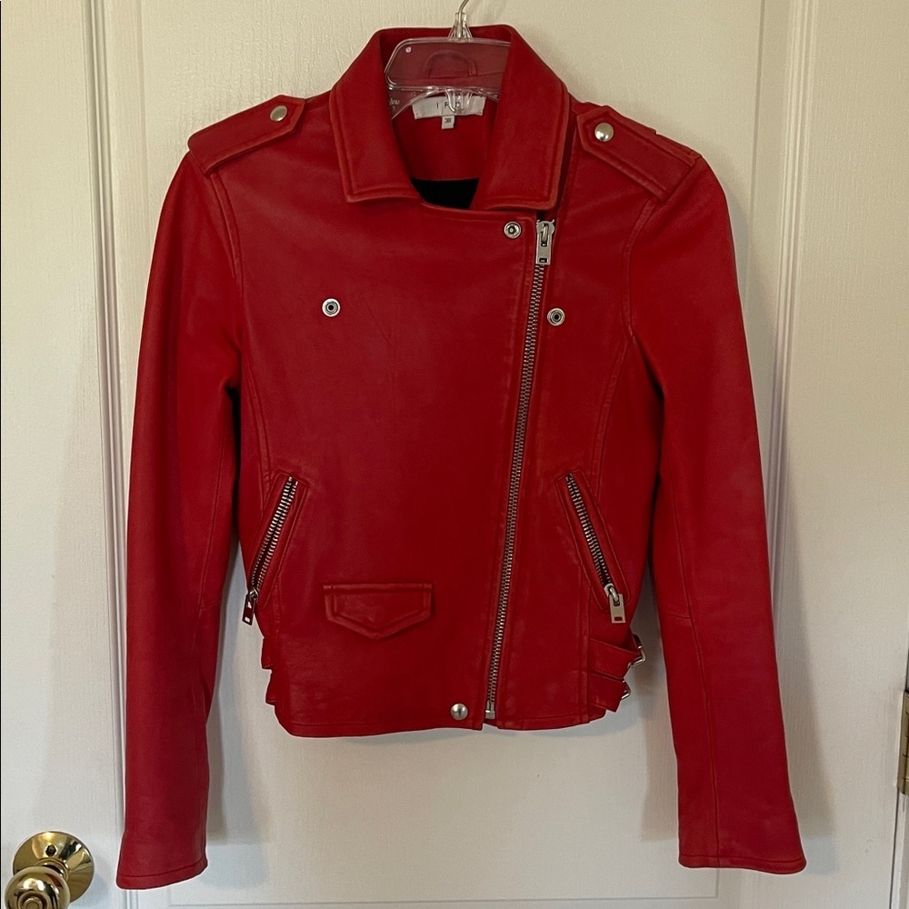 IRO Red Moto Jacket - Picture 6 of 17
