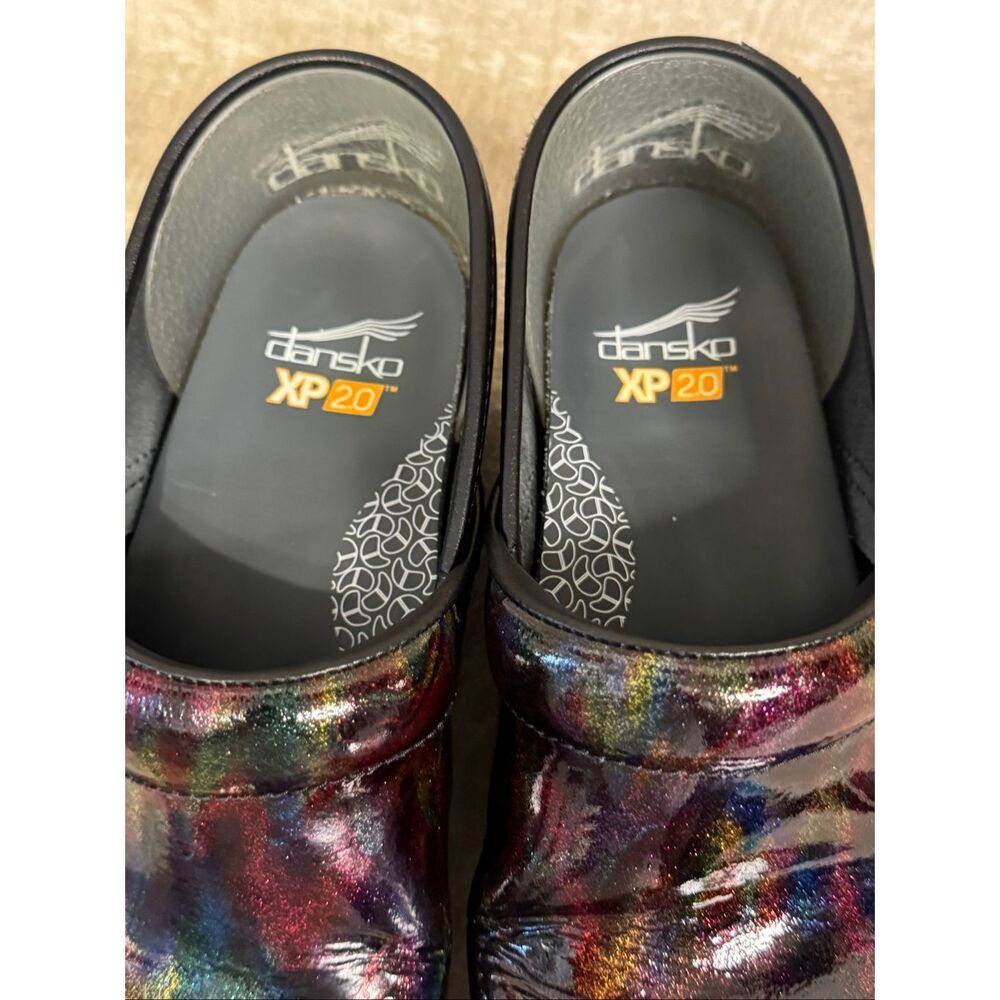 Dansko Women's Professional Iridescent Patent Leather Clogs Multicolor Size 38 - Picture 10 of 12