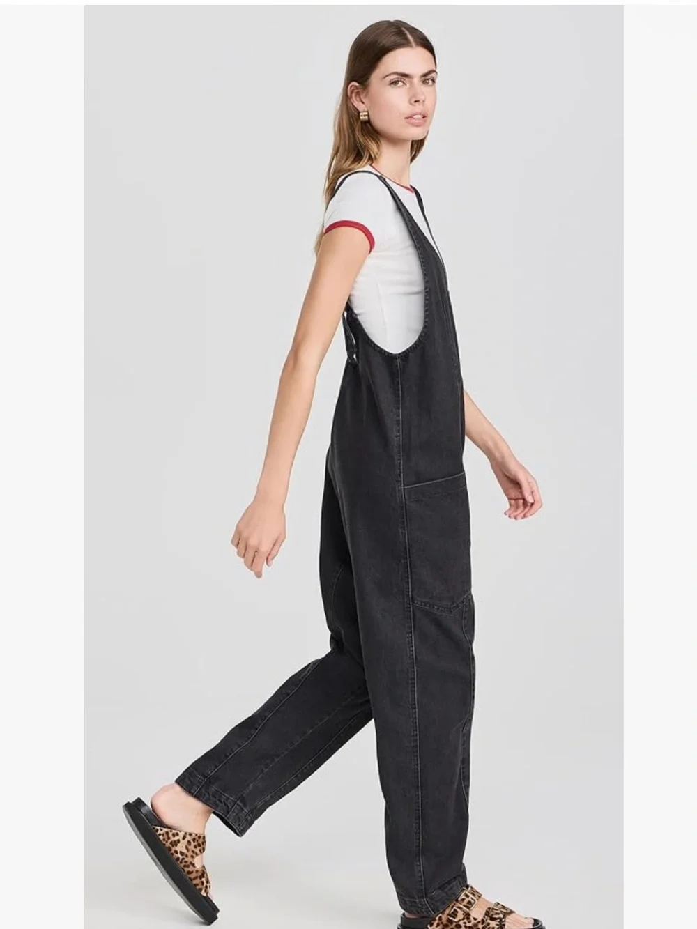 Zara Black Denim Overalls - Picture 1 of 2