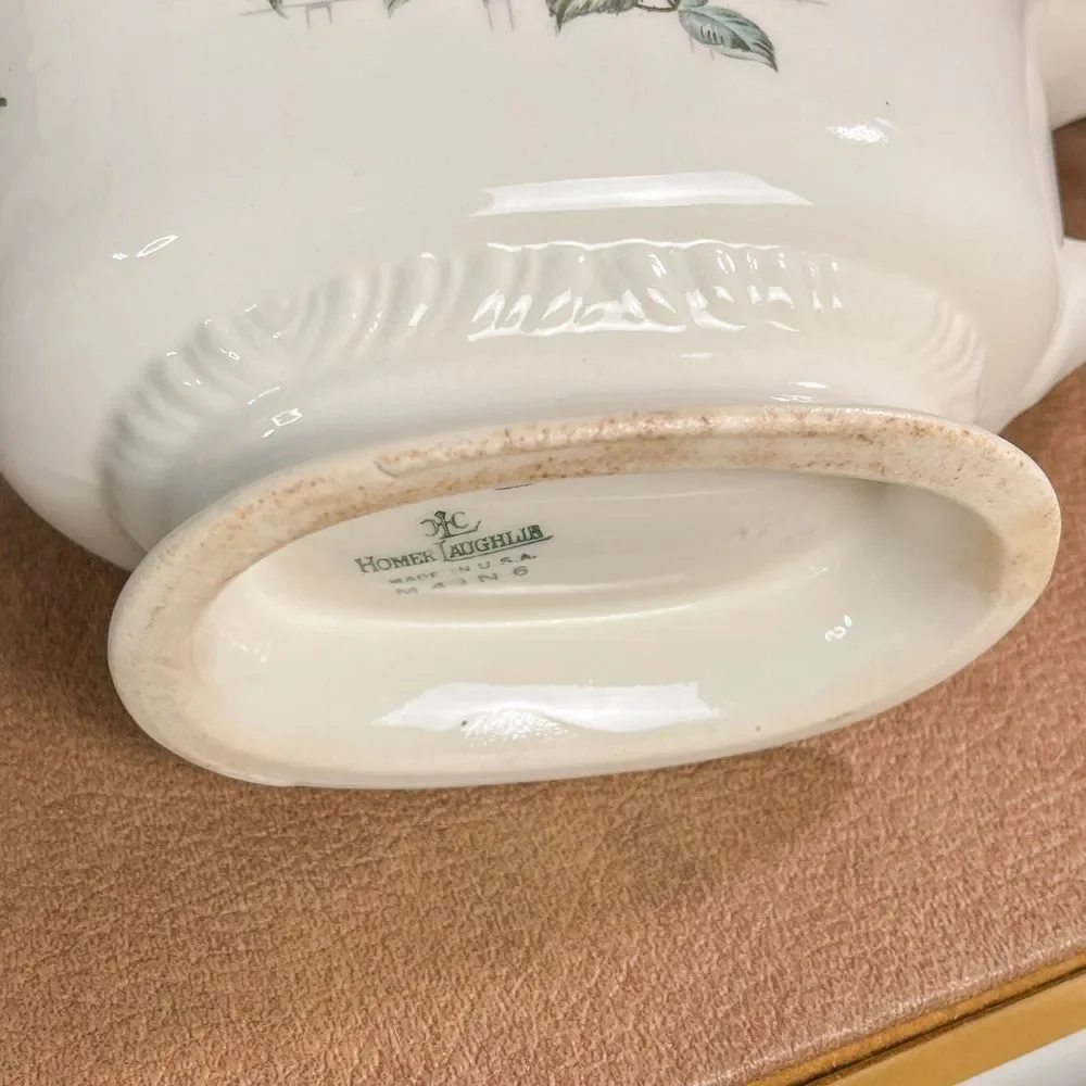 Vintage Gravy Boat with Pink Rose Design - Picture 2 of 2