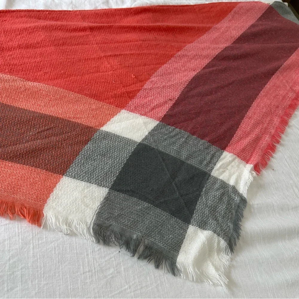 Wander Agio Warm Long Shawl Winter Large Knit Cashmere Feel Plaid Triangle Scarf - Picture 8 of 11