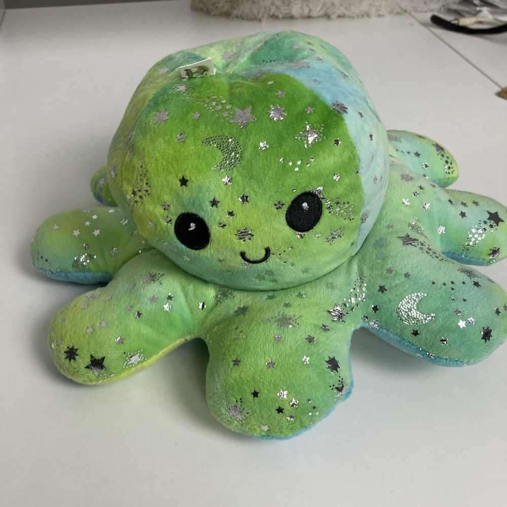 Cute Octopus Green 11 Inch Reversible Soft‎ Stuffed Toy