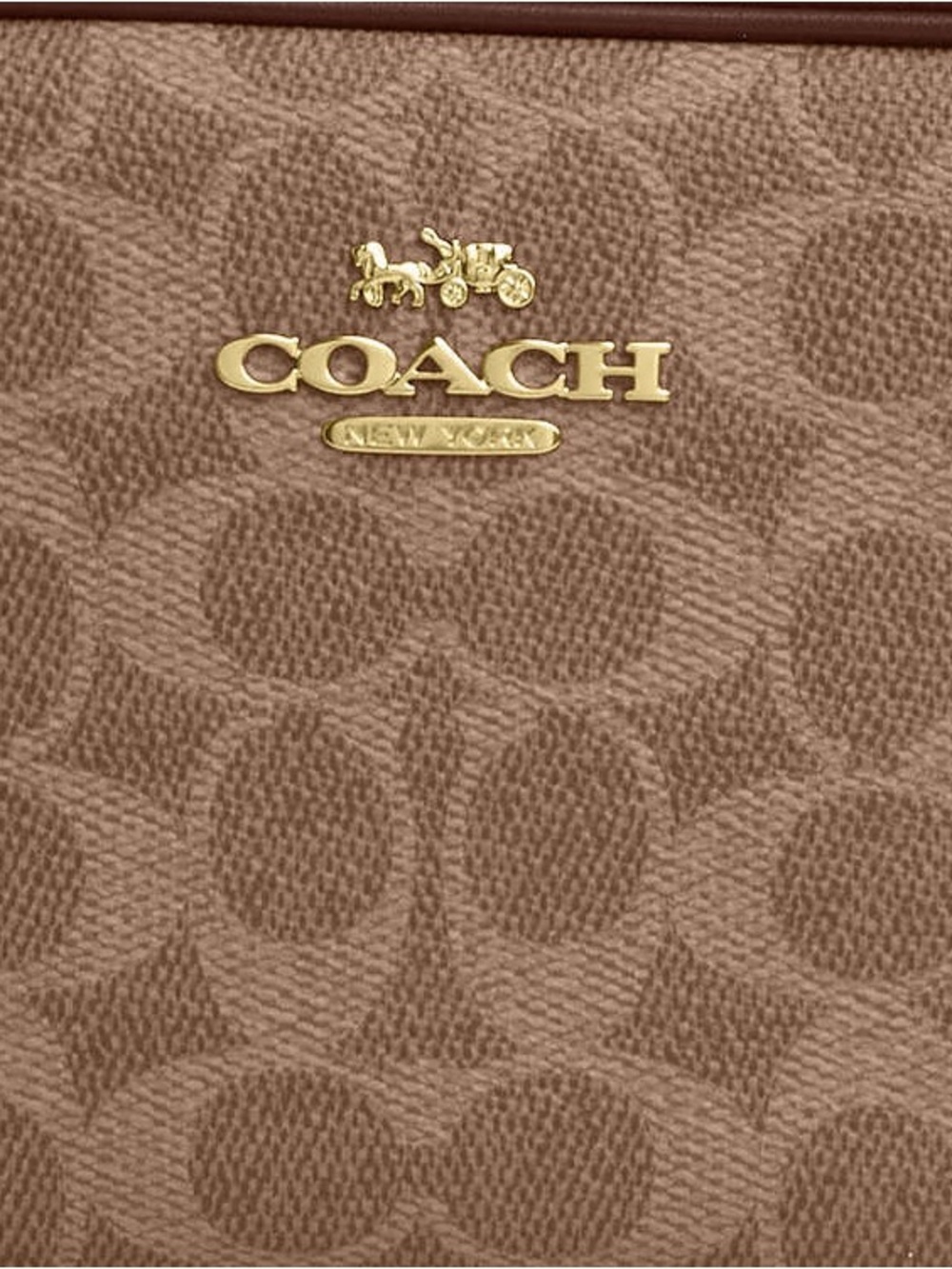 Coach Mini Jamie Camera Bag In Signature Canvas Gold/Tan/Brown Crossbody - Picture 6 of 8