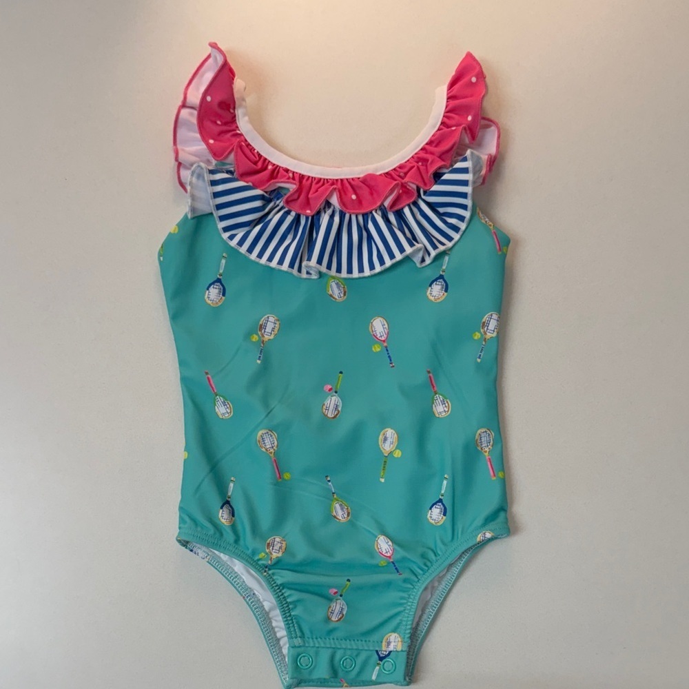 SweetHoney Kids Swim One Piece - Pink, Blue, and Green