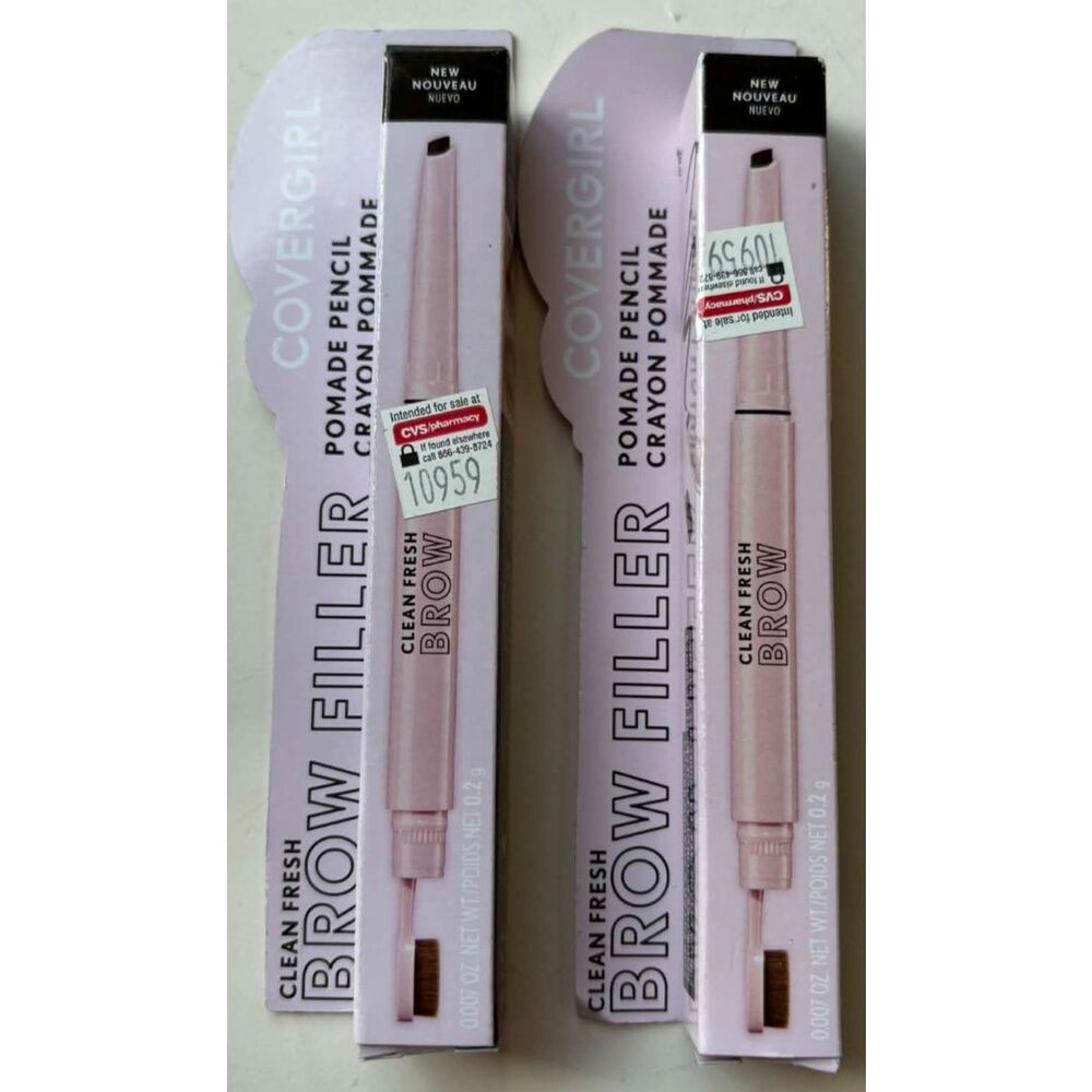 Covergirl Clean Fresh Brow Filler Pomade Pencil 600 Dark Brown Lot of 2