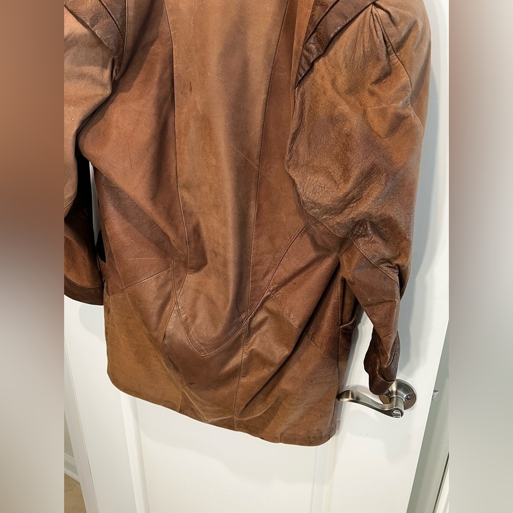 Brown Pelle Studio Leathet Jacket Size Small - Picture 5 of 15
