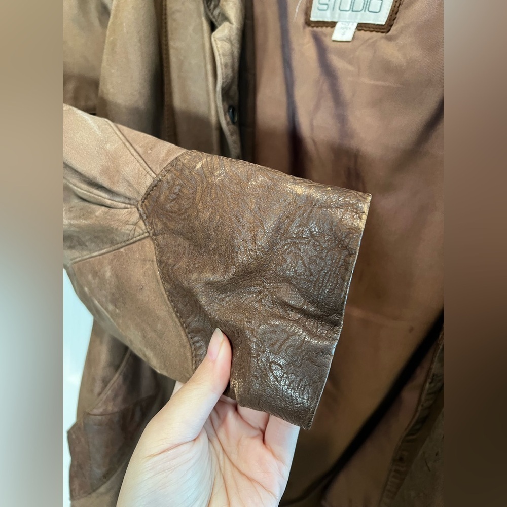 Brown Pelle Studio Leathet Jacket Size Small - Picture 15 of 15
