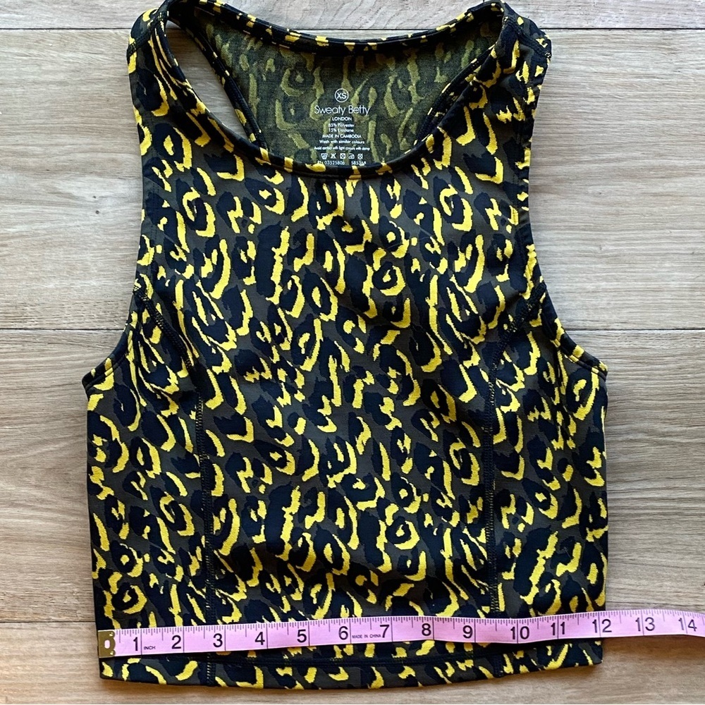 Sweaty Betty Yellow Leopard Print Tank - Picture 4 of 6