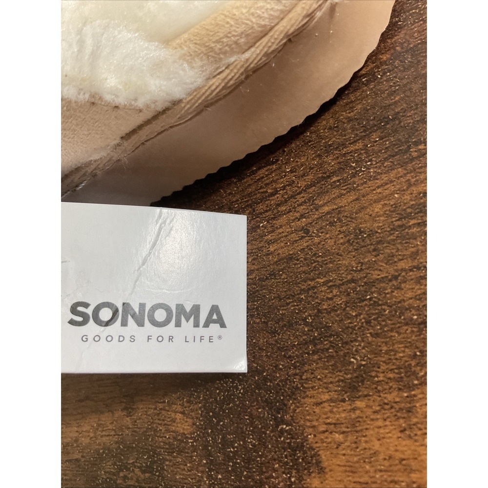 Womens Sonoma Lined Double Strap Slippers~Memory Foam~Tan/Ivory~ Size Medium 7/8 - Picture 10 of 10