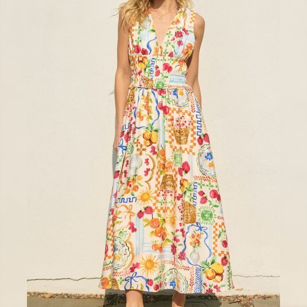 1 LEFT!! OFF THE MARKET PATTERNED MAXI DRESS