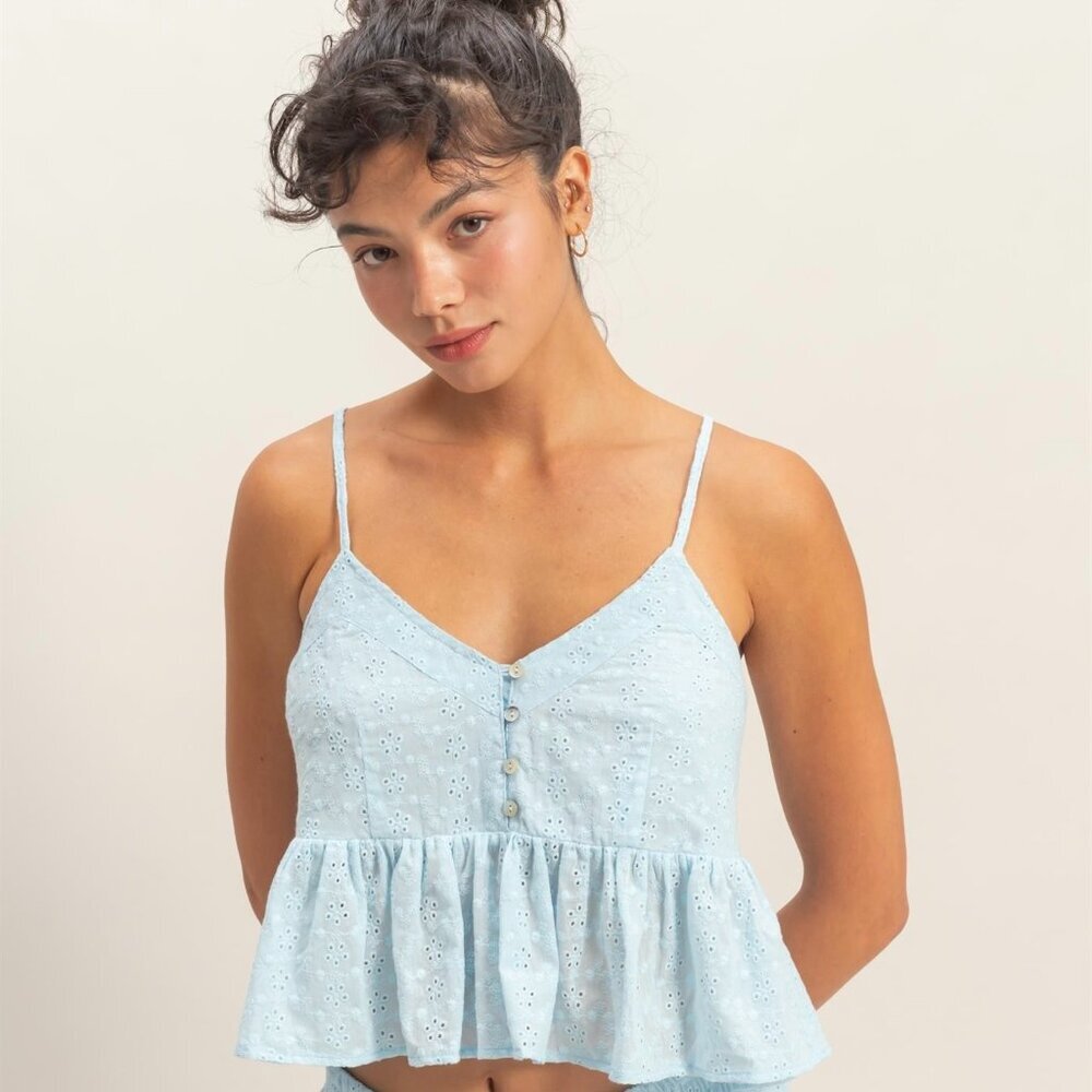 PURSUIT OF HAPPINESS BLUE TANK TOP