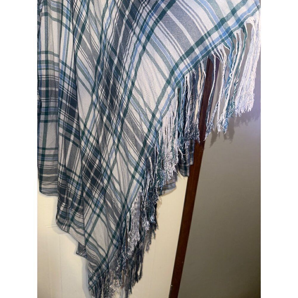 Matilda Jane Moments With You Form a Line Jacket Plaid Fringe Open‎ Front Sz Lg - Picture 13 of 15