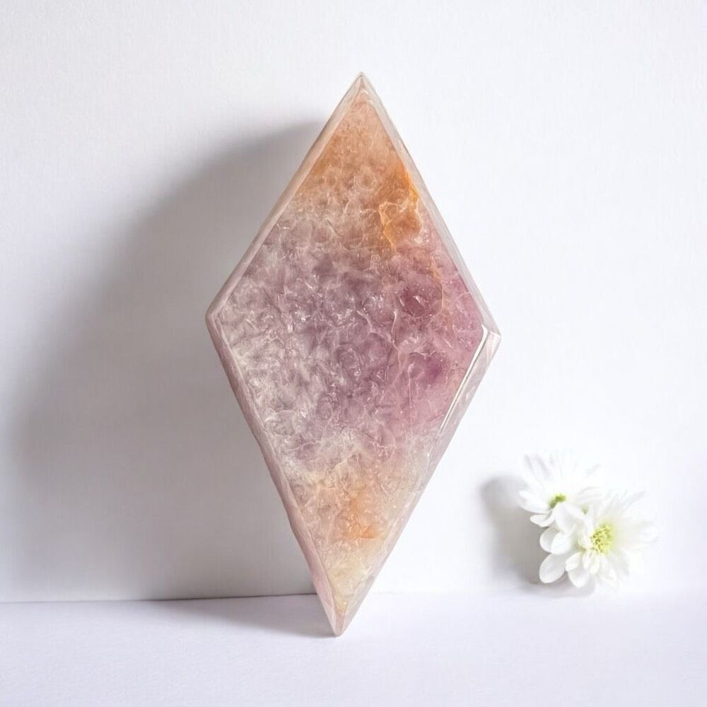 Amethyst Crazy Lace Crystal Diamond / Rhombus