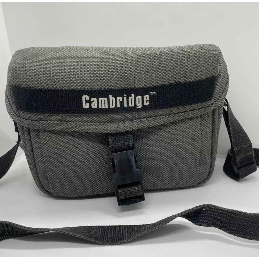 Cambridge‎ Camera Bag Repositionable Padded Inserts Gray Tweed Durable Stylish