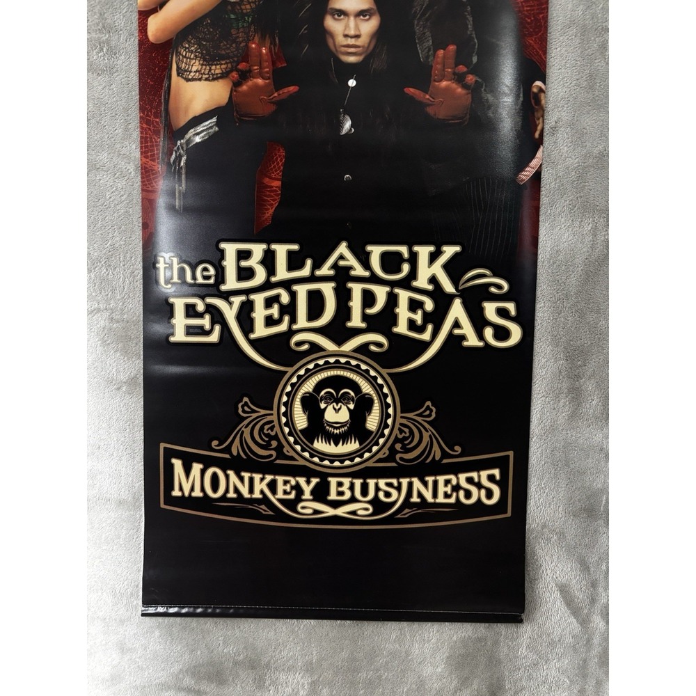 Black Eyedpeas‎ VINYL PROMO BANNER POSTER Monkey Business 2 sided original 18x41 - Picture 3 of 5