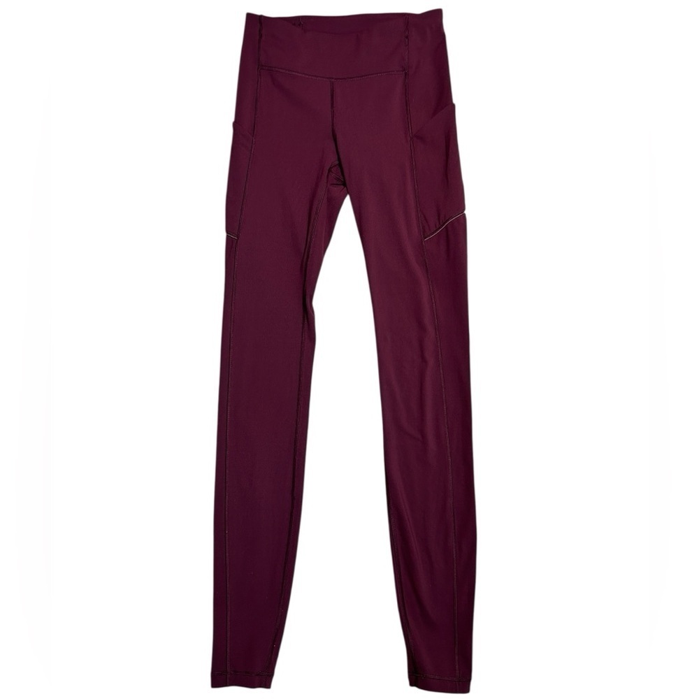 Lululemon Speed Up Tight Low Rise Full Length Tall 31" Burgundy, Size 4, W5BP1T - Picture 6 of 12