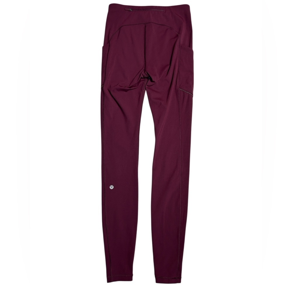 Lululemon Speed Up Tight Low Rise Full Length Tall 31" Burgundy, Size 4, W5BP1T - Picture 7 of 12