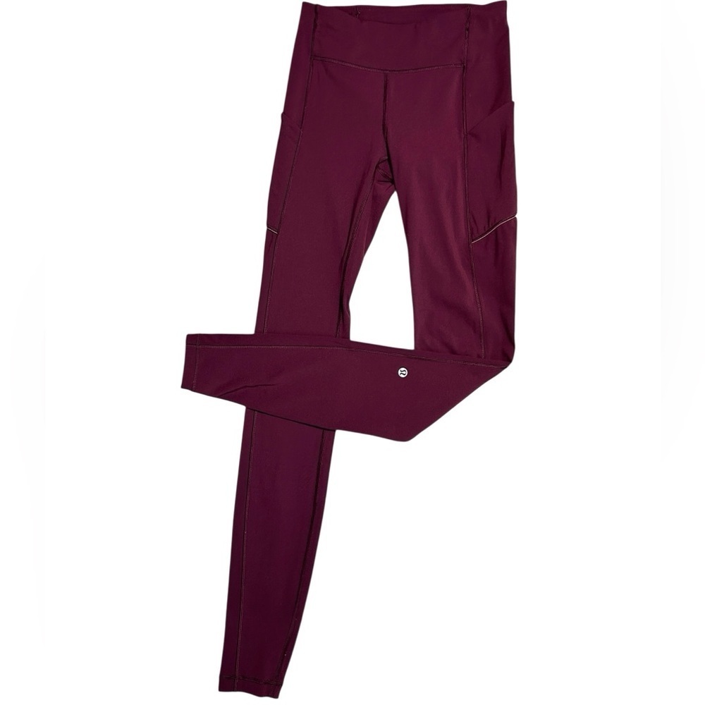 Lululemon Speed Up Tight Low Rise Full Length Tall 31" Burgundy, Size 4, W5BP1T - Picture 11 of 12