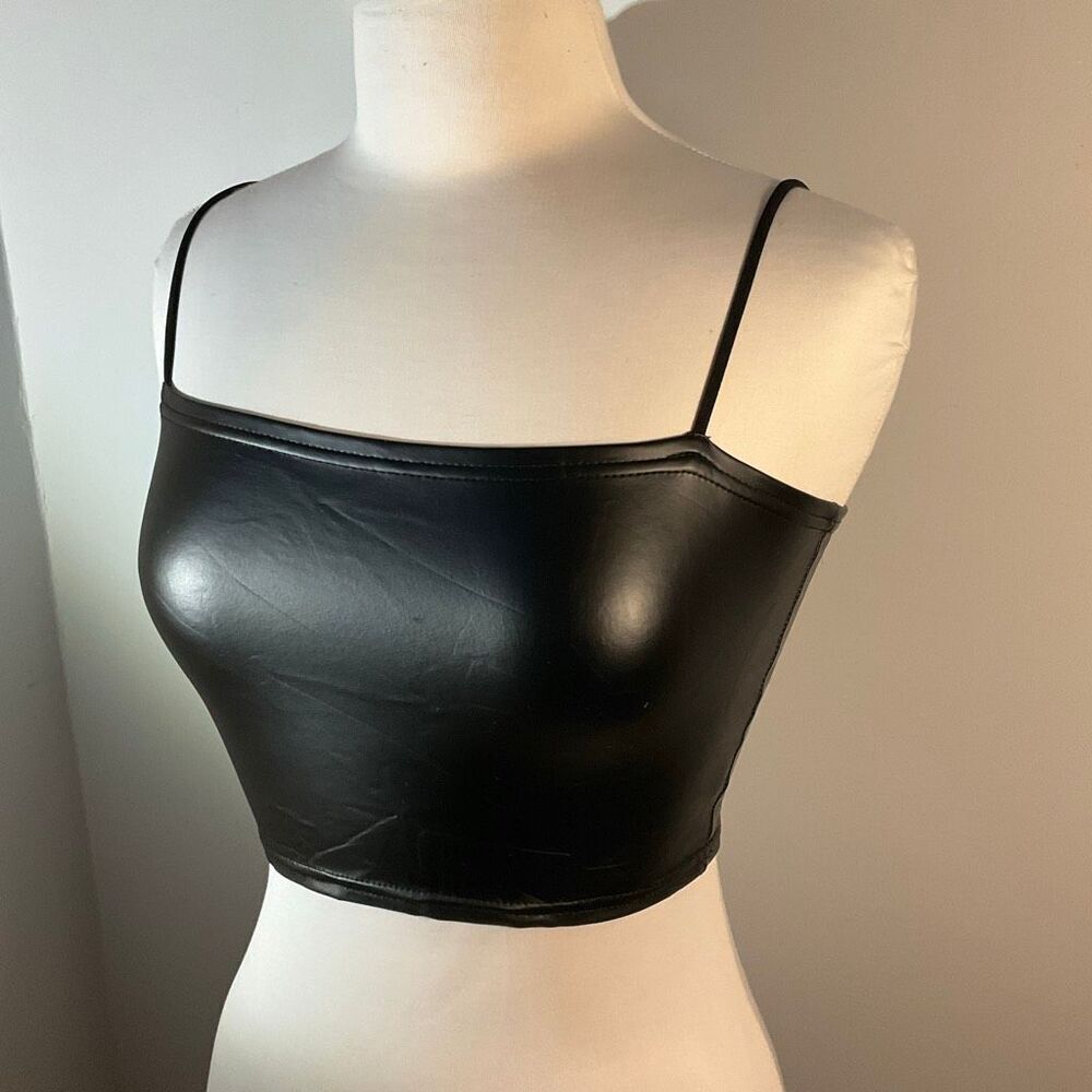 Y2K Wetlook Pleather Cami punk baddie grunge