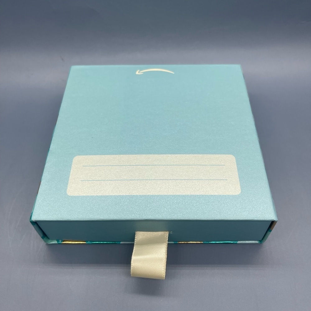 Mermaid Scale Gift Card Box, Teal and Gold, EUC - Picture 7 of 8