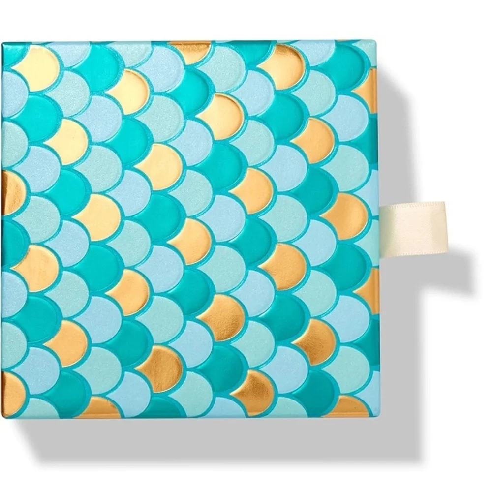 Mermaid Scale Gift Card Box, Teal and Gold, EUC - Picture 5 of 8