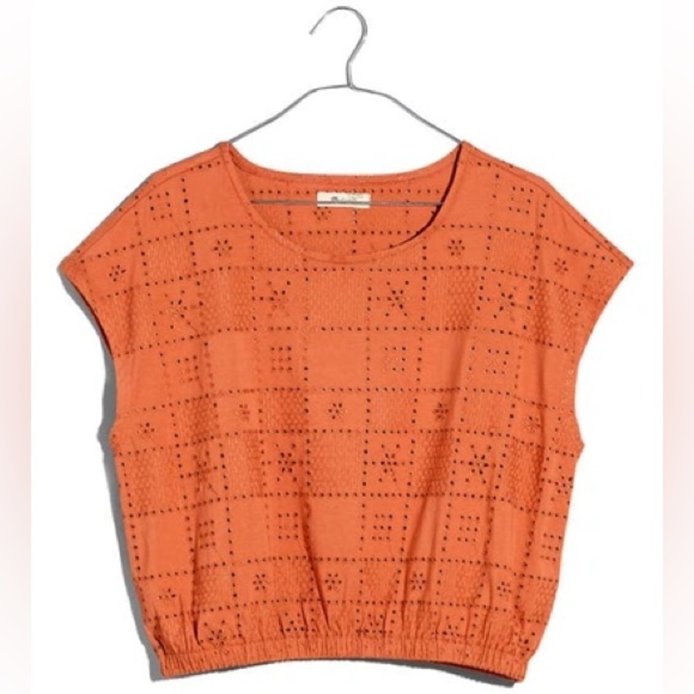 madewell per se eyelet top