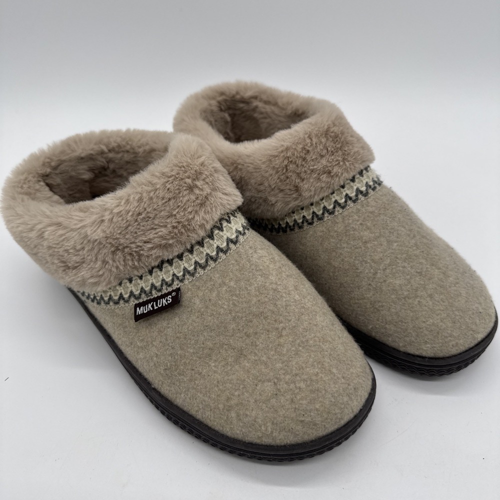 Muk Luks Women's Slipper Shoes Faux Fur Lined 7-8