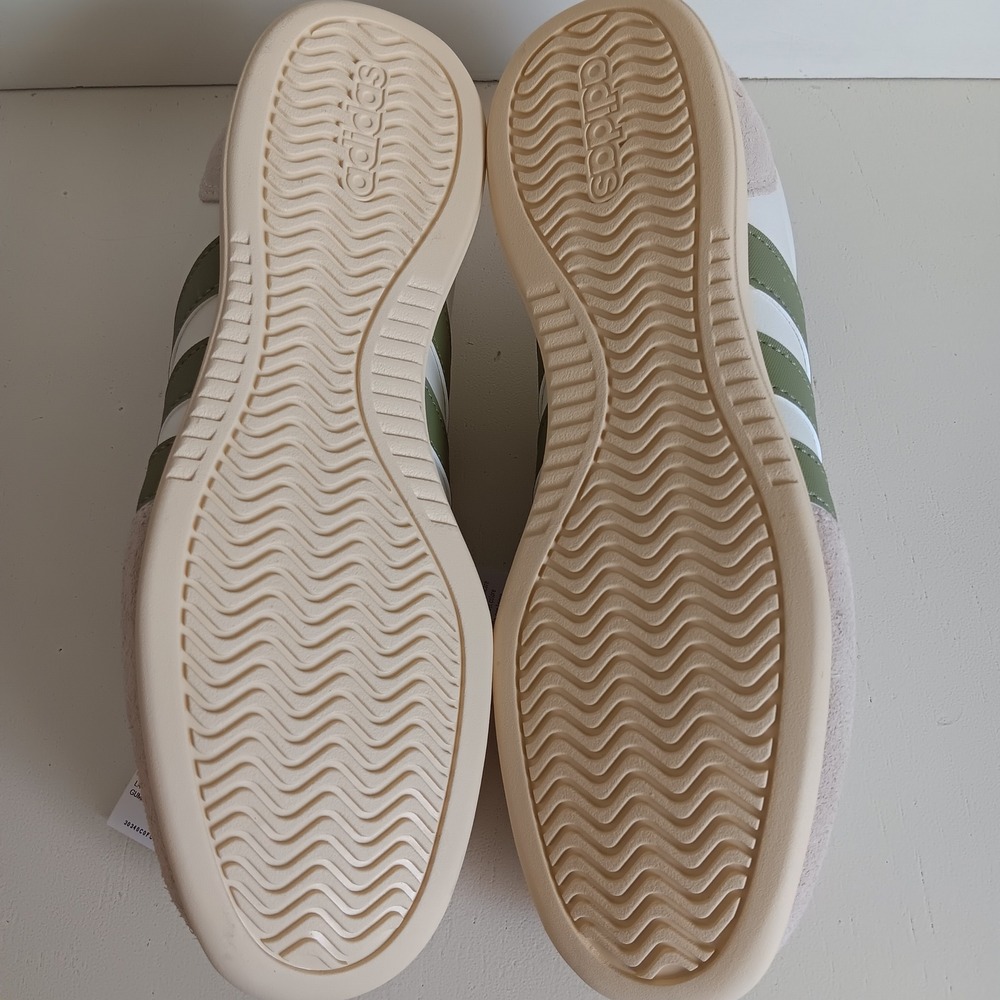 Adidas Barreda Lo Womens 8 Wonder White Olive NWT HQ7388 Low Top Leather/Suede - Picture 9 of 10