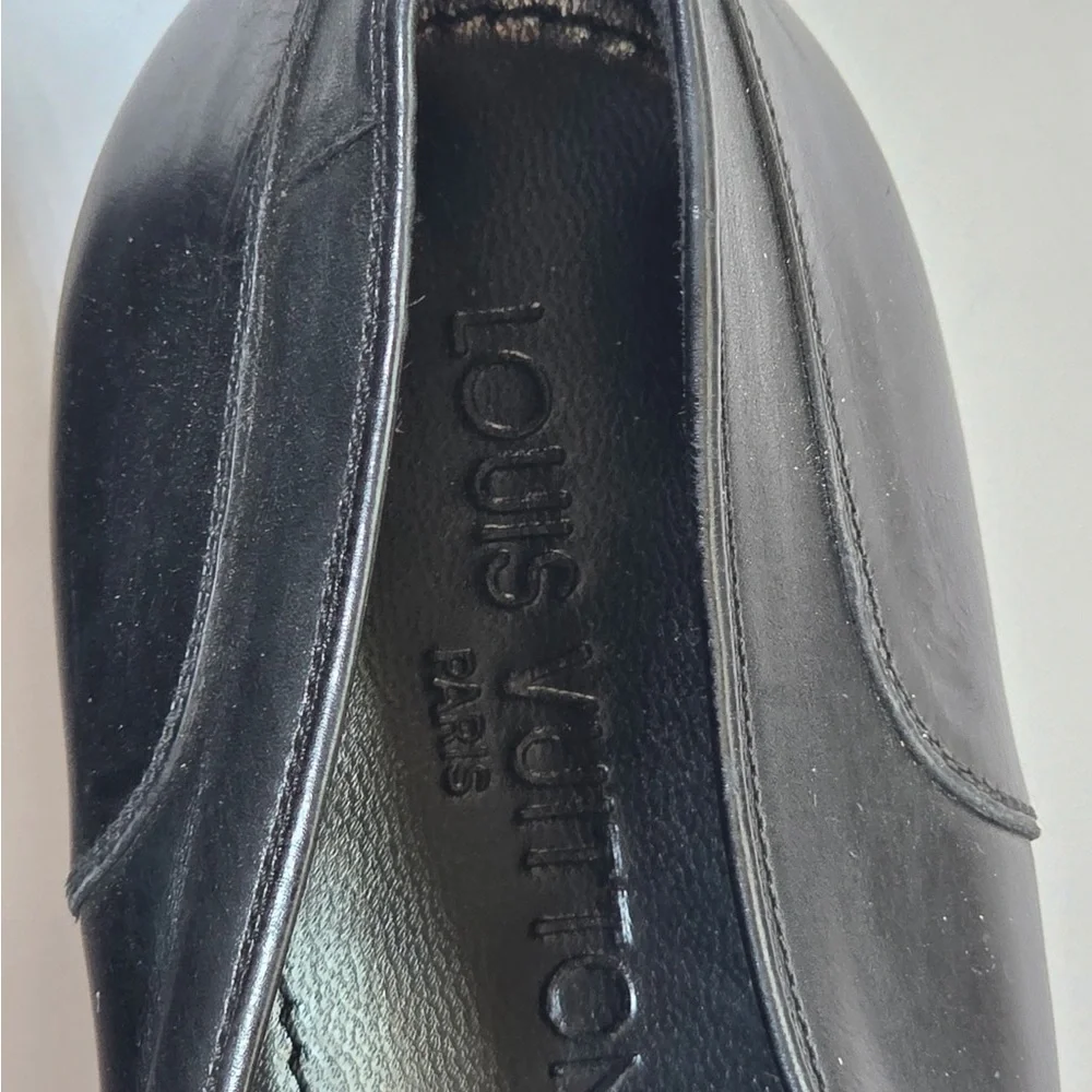 Louis Vuitton Men’s Black Leather Loafers - Picture 4 of 5