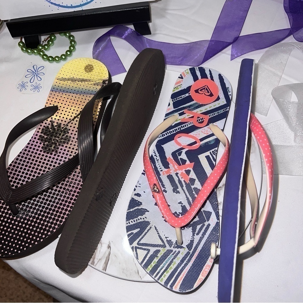 Roxy Flip Flop Thong Sandals Size 10 - Picture 7 of 8