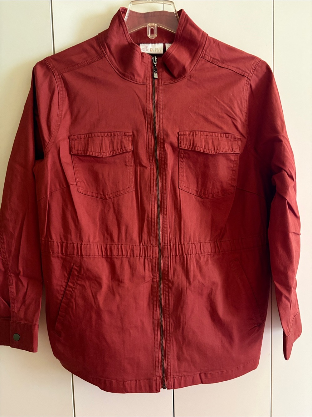 Belle by Kim Gravel Rust Zip-Front Utility Jacket 1X