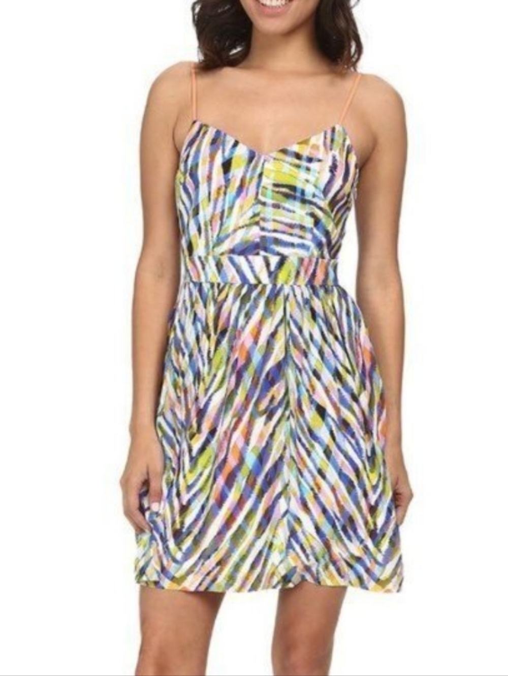 Trina Turk Abstract Watercolor Silk Dress- 2