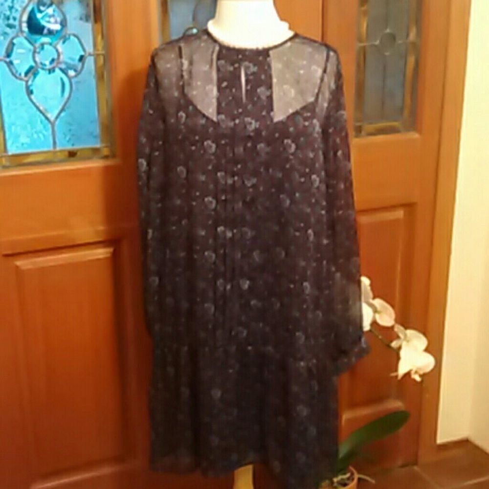 Loft Sheer Slip Dress