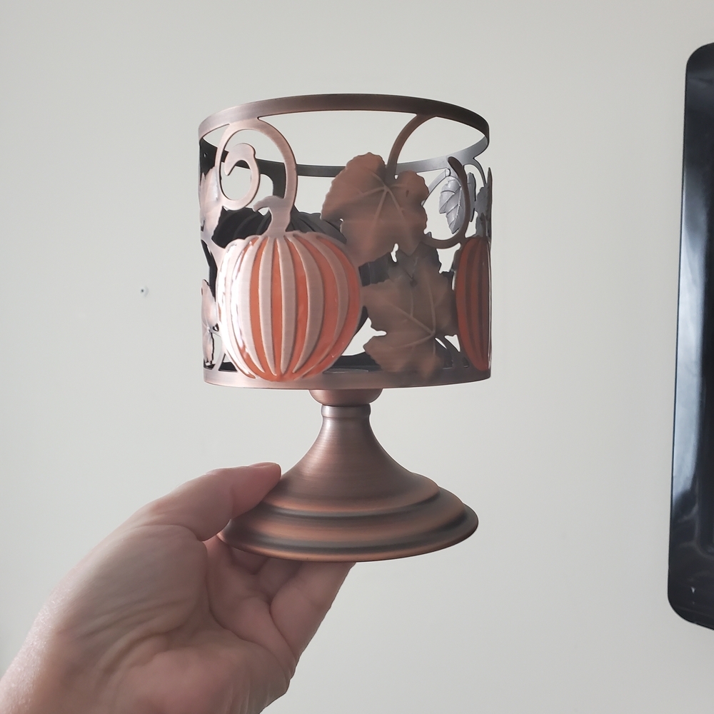 Bath & Body Works Pumpkin 3 Wick Candle Holder