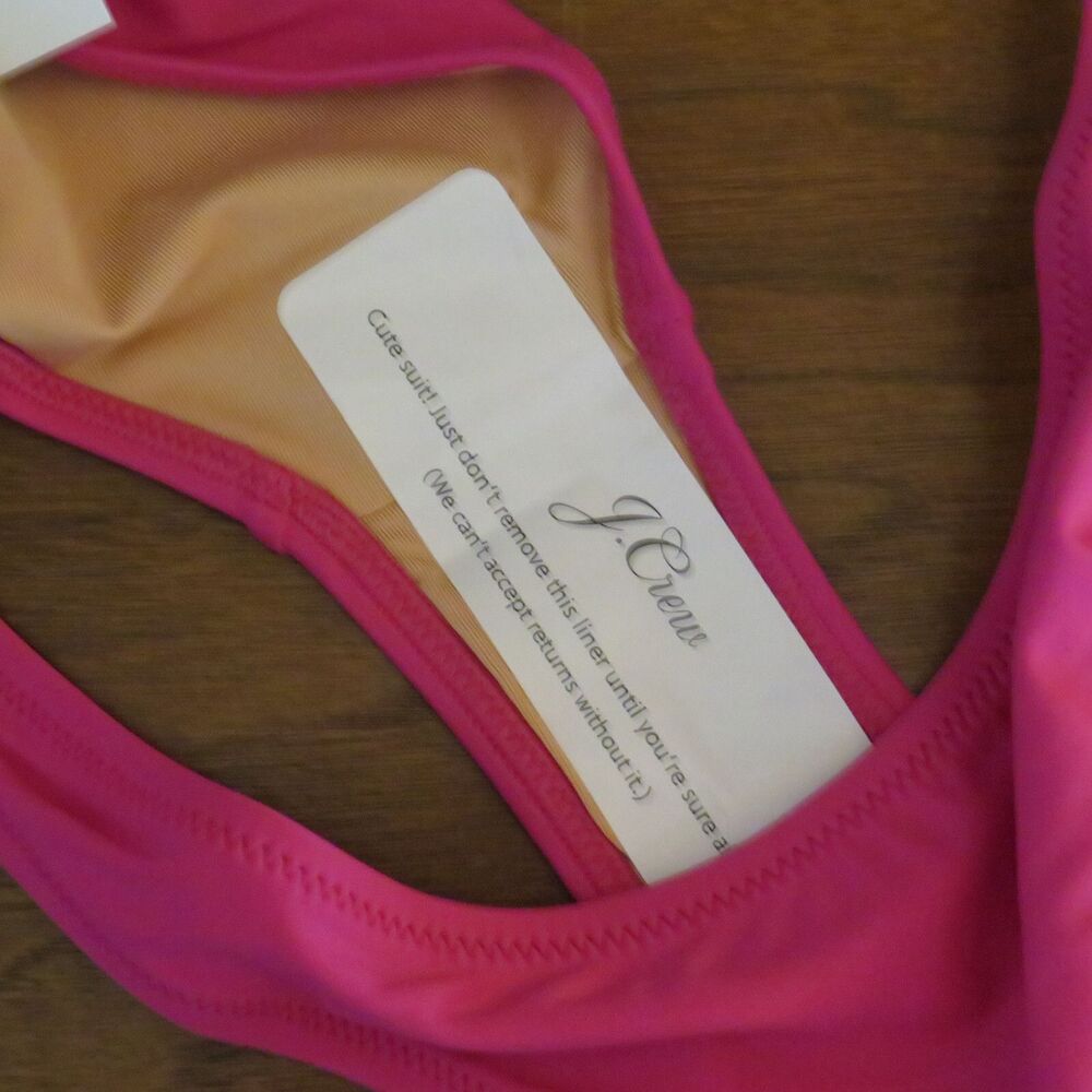 J. Crew Heritage 1989 High Leg Bikini Swim Bottom Radiant Fuchsia Size Small - Picture 9 of 10
