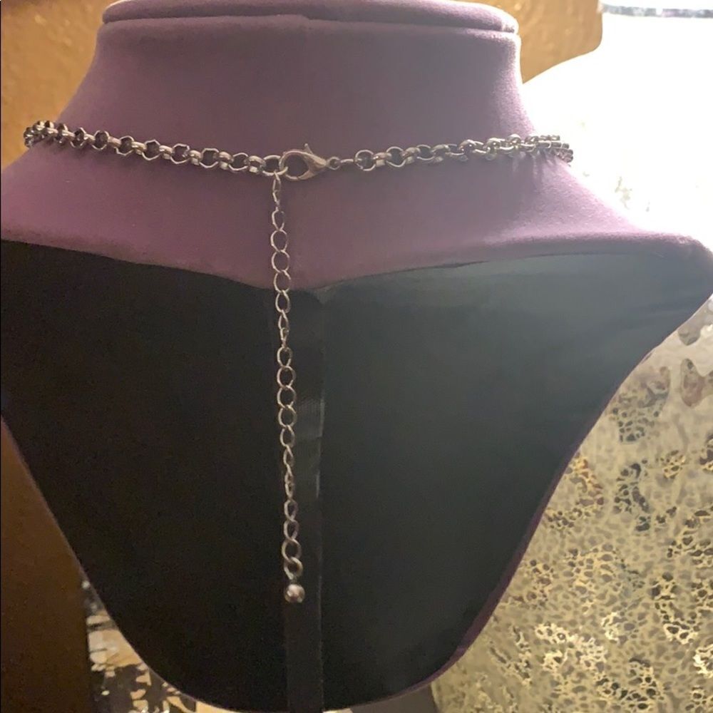 Purple silver necklace   - Picture 5 of 5