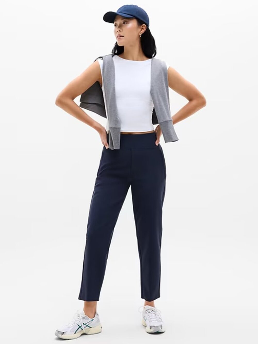 Athleta Endless High Rise Pant in Navy Blue size 12 tall