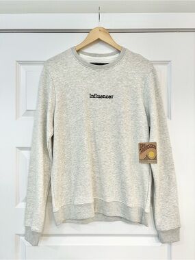 San Francisco Work Shirts M Influencer Embroidered Crewneck Sweatshirt Gray